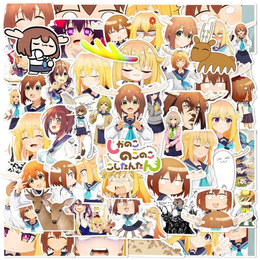 50pcs Shikanoiko Anime Stickers for Luggage, Phone, Laptop, Scooter, Refrigerator