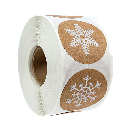 Round Christmas & Halloween Stickers, 6 Styles, 100-500pcs