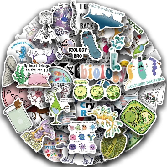 50pcs Science Lab Stickers for Furniture & Gadgets
