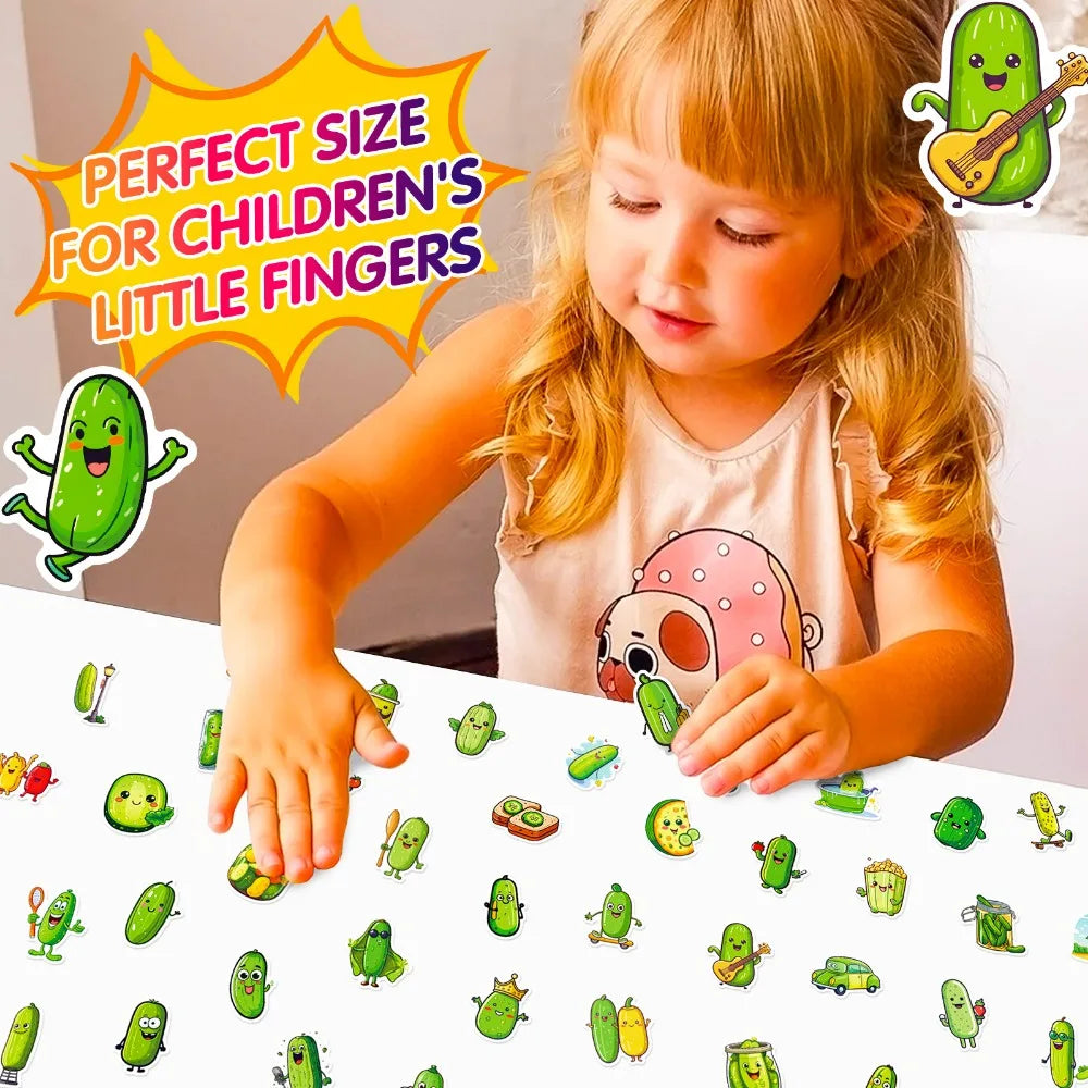 10/50PCS Funny Cartoon Pickle Cucumbers Graffiti Stickers Decals Kids Toy Laptop Scrapbook Phone Suitcase Decoration Sticker