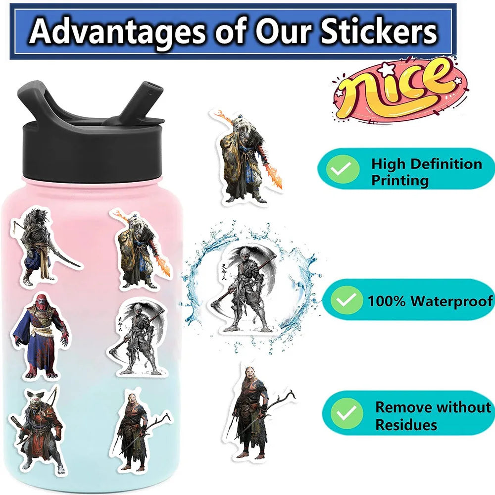 10/30/57PCS Cool Game Black Myth Wukong Graffiti Stickers Toys Kids DIY Notebook Fridge Phone Suitcase Bike PVC Waterproof Decal