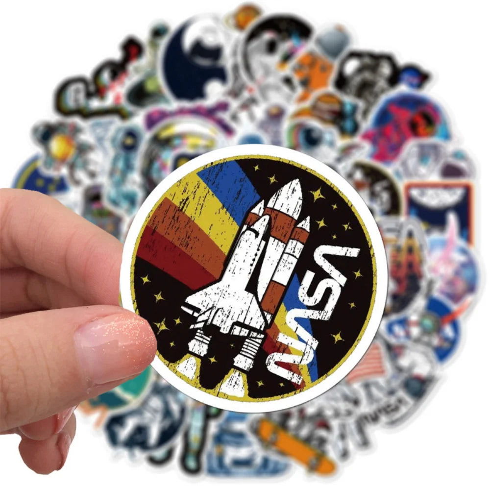 10/50Pcs Outer Space Graffiti Stickers Astronaut For Luggage Motorcycle Laptop Refrigerator Toy Car Pvc Waterproof Sticker