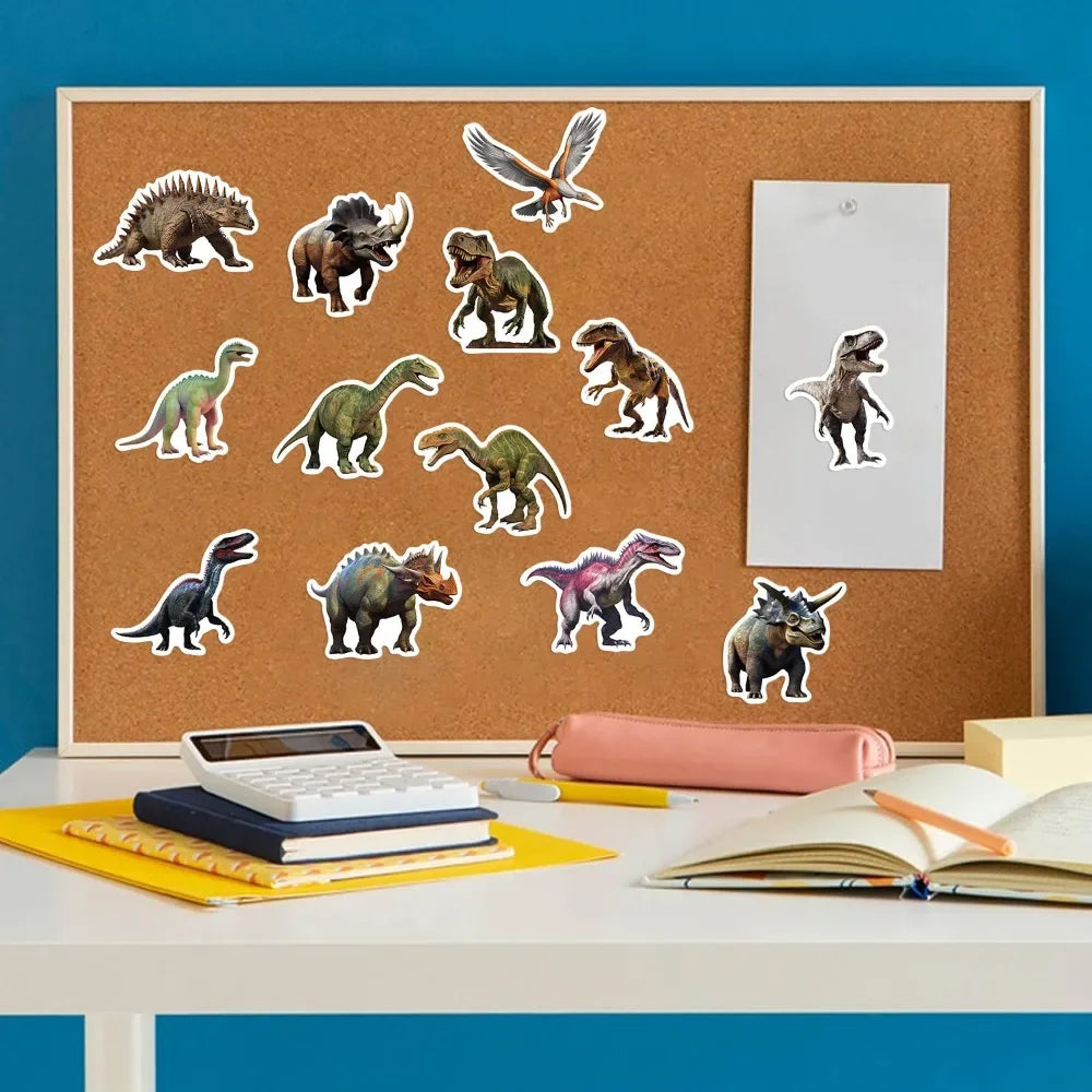 10/50Pcs Dinosaur Stickers Kids Toy Gift DIY Laptop Phone Suitcase Notebook Ancient Animal Sticker Graffiti Decals