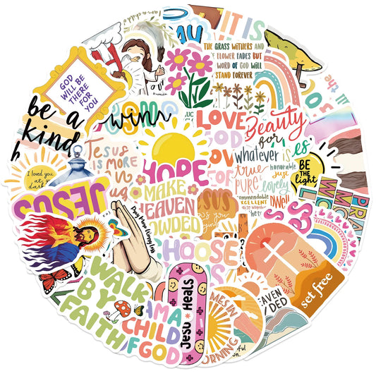 Jesus Christian Stickers 10/30/50pcs Waterproof for Phone Laptop Car Luggage Wall