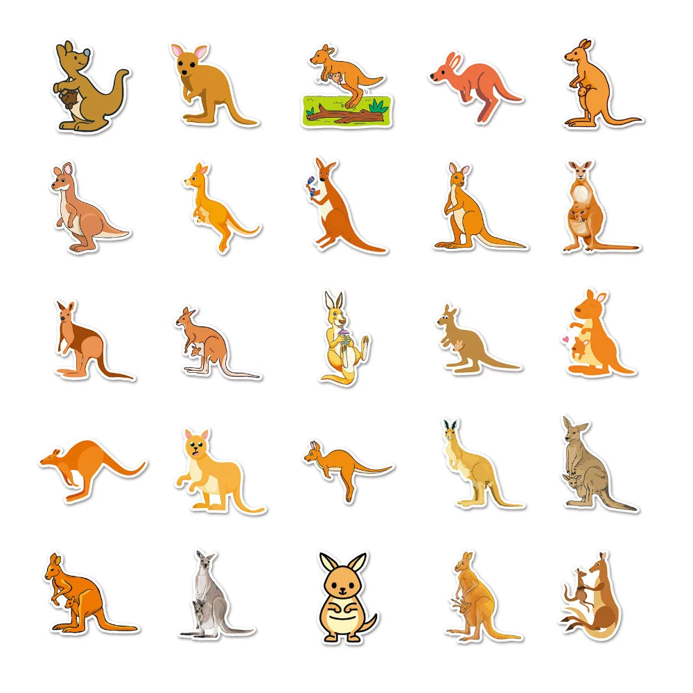 10/50Pcs Kangaroo Stickers Planner Decoration DIY /hand Book Diary Journal Stationery Animal Sticker Kawaii Stickers