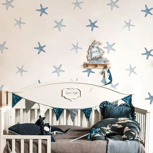 Boho Starfish Wall Stickers for Kids Nursery Decor
