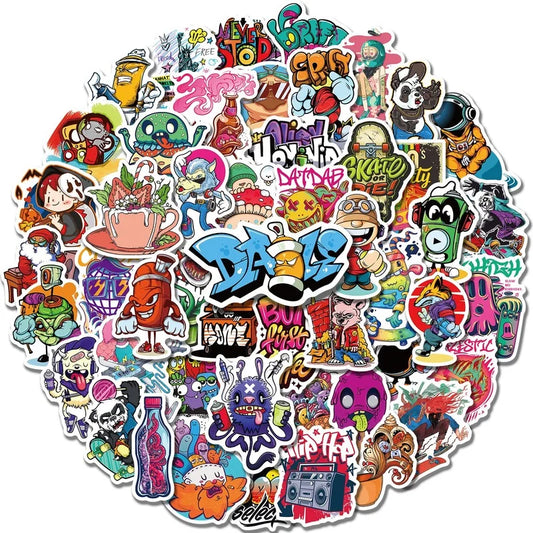 Graffiti Art Stickers for Skateboard, Car, Motorcycle, Laptop, Water Bottle