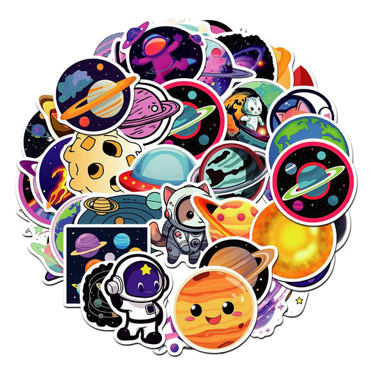 Cartoon Animal Planet Stickers for Laptop, Luggage, Car, Fridge, Vinyl Decals (10/30/50 Pcs)