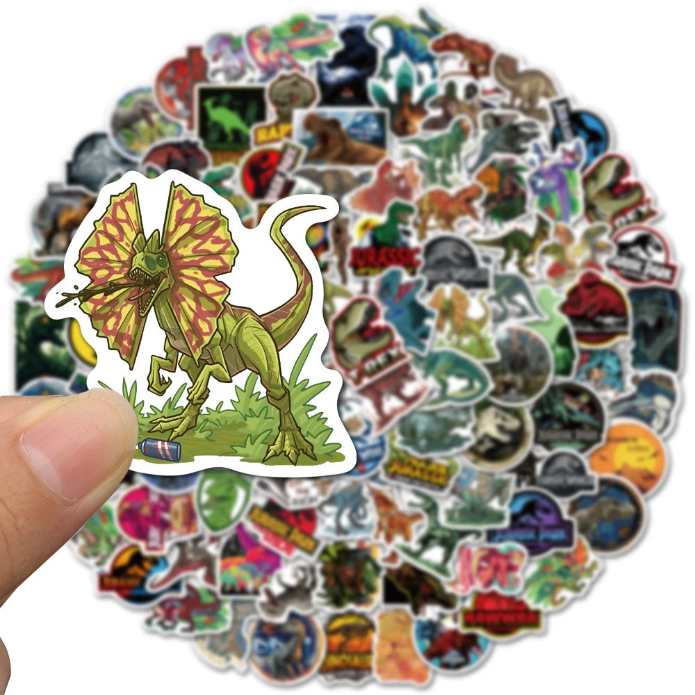 10/30/50PCS Cartoon Jurassic Park Dinosaur Forest Creative Graffiti Sticker Bike Scooter Helmet Laptop Computer Wholesale