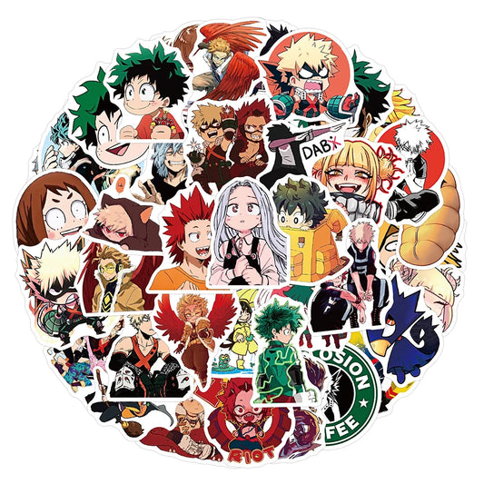 My Hero Academia Stickers Deku Midoriya Izuku Waterproof Decals 10/30/50pcs