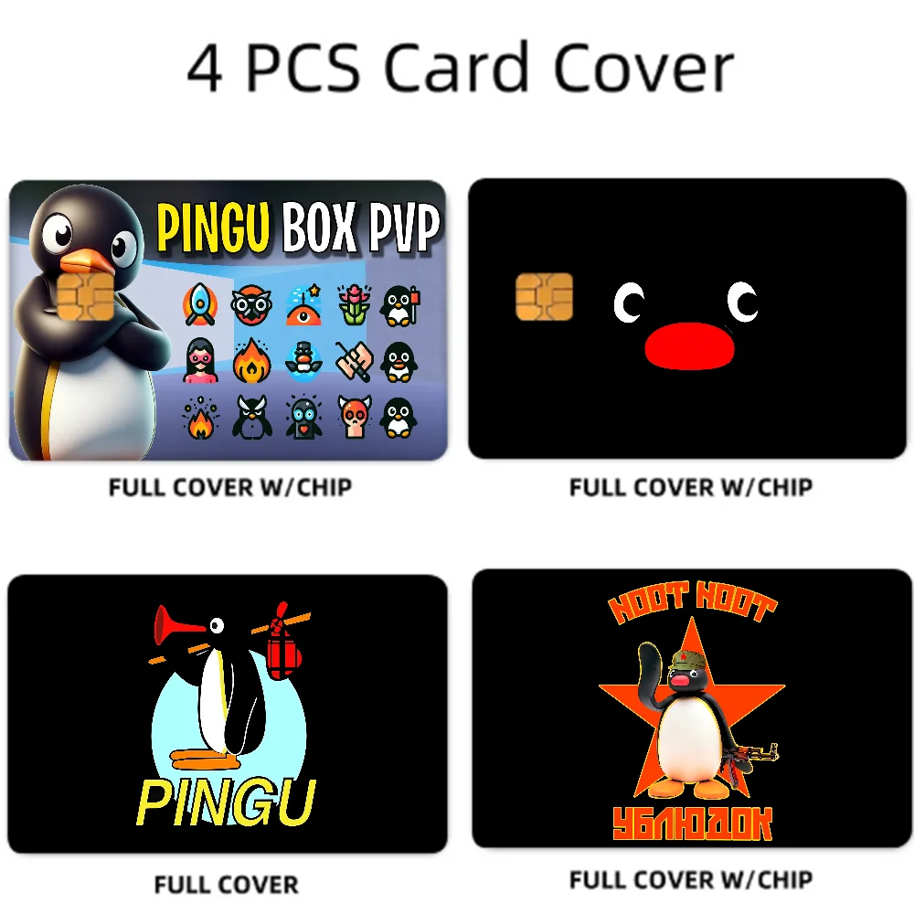 Pingu Anime Card Sticker Set (4 Pcs)