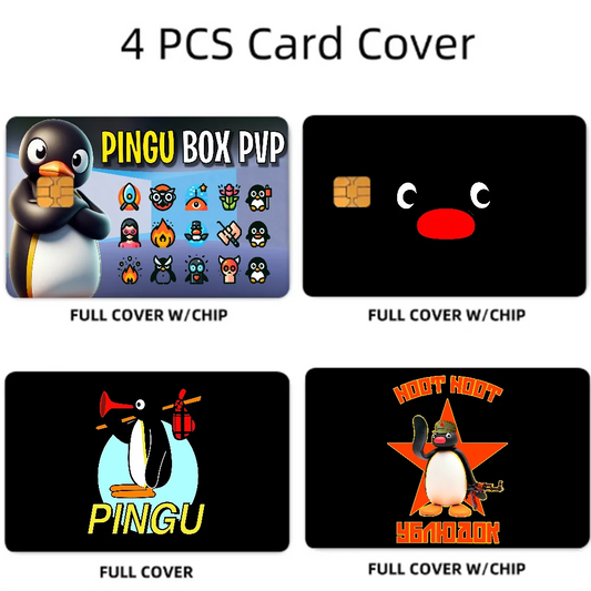 Pingu Anime Card Sticker Set (4 Pcs)