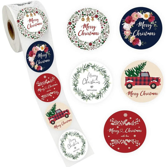 Christmas Stickers: 100-500pcs Holiday Labels & Seals