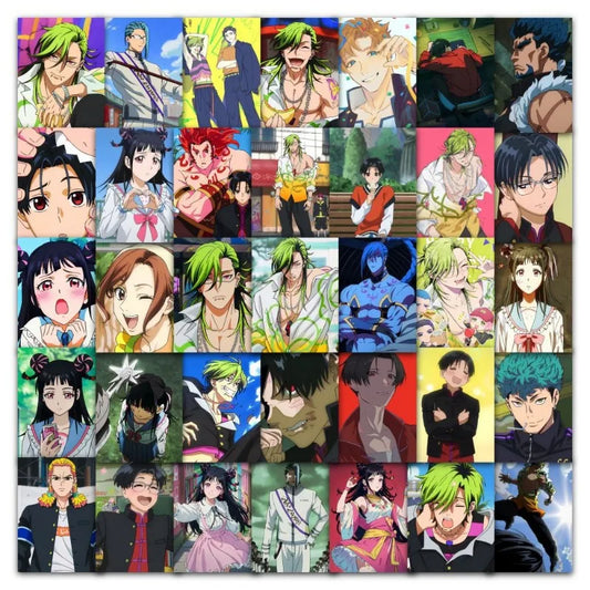 62pcs Bucchigiri Cartoon Stickers for Laptop, Phone, Car, Scooter, Suitcase, Water Bottle, Stationery, Refrigerator