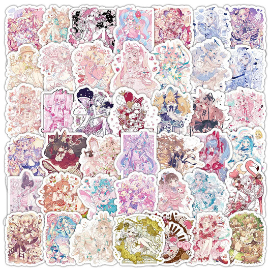 Kawaii Anime Girl Stickers Pack - Laptop, Phone, Scrapbook, Fridge Decor