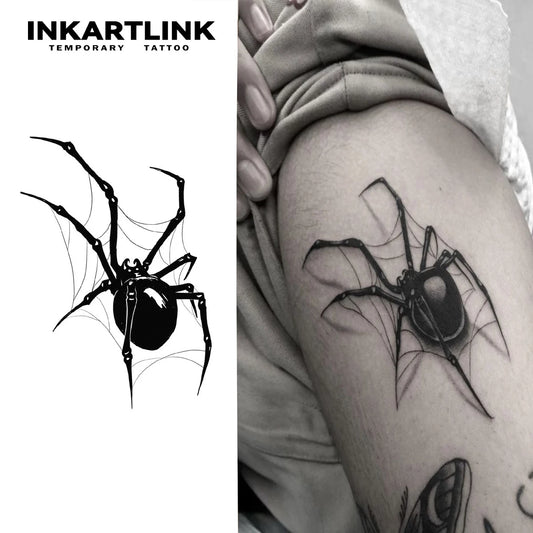 Spider  Temporary Tattoo,Lasts To 15 Days New Technology Magic Waterproof Semi Permanent Sticker.