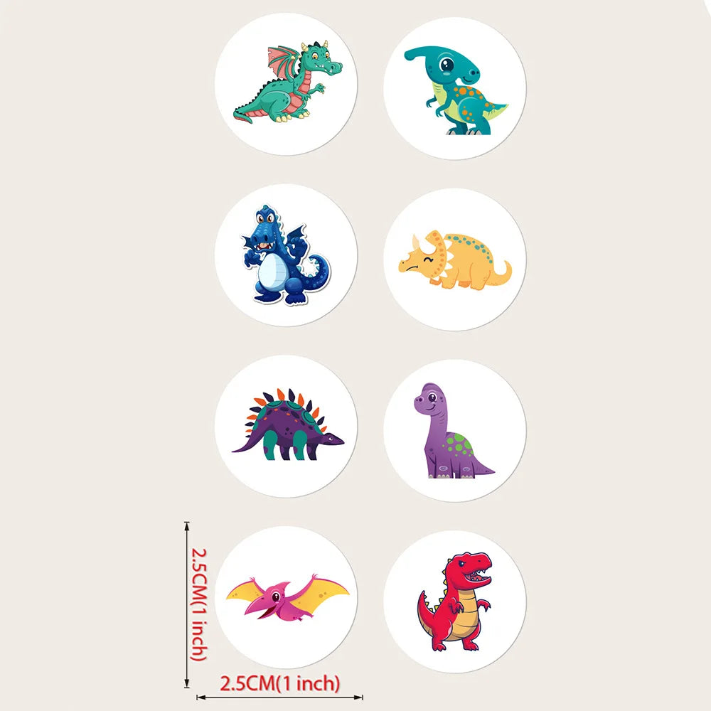 100-500Pcs Children's Cartoon Stickers Little Dinosaur Pattern Kids toy Stationery Supplies School Teacher Supplies Sticker