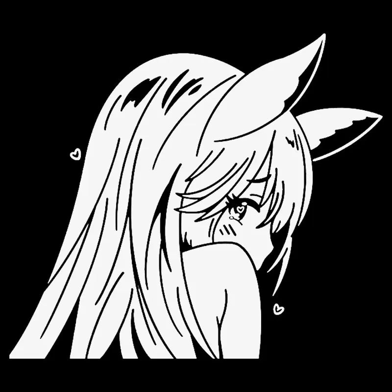 Japanese Anime Car Sticker Window Decoration Beautiful Girl Stickers Laptop Computer Auto Parts Vinyl Decal
