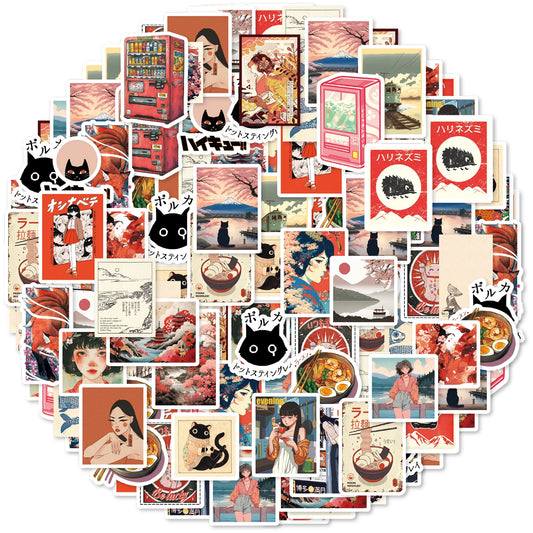 30pcs Japanese Manga Girl Stickers, Suitable for Notebooks, Water Bottles, Luggage, Back-to-school Season, Valentine's Day