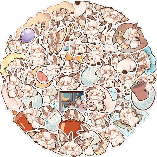 10/20/40pcs Moth Park Lolo Stickers Decals Cartoon Graffiti DIY  Notebook Luggage Wall Decoration PVC Sticker