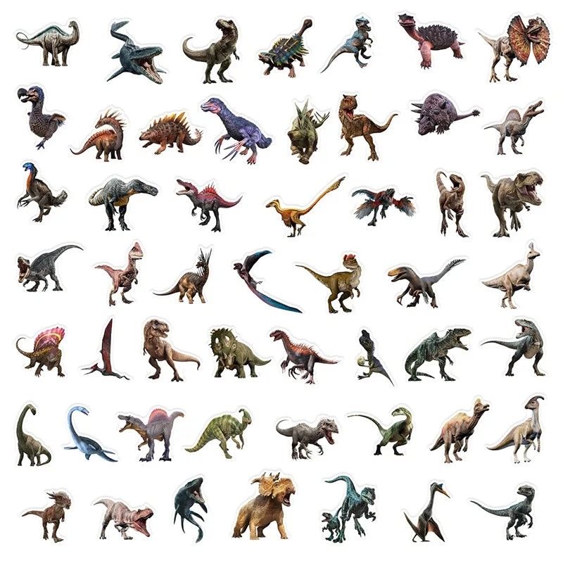 10/30/50PCS Dinosaurs Age Sticker Aesthetic PVC Children's Korean Stationery School Supplies Decoration Scrapbooking for Kids