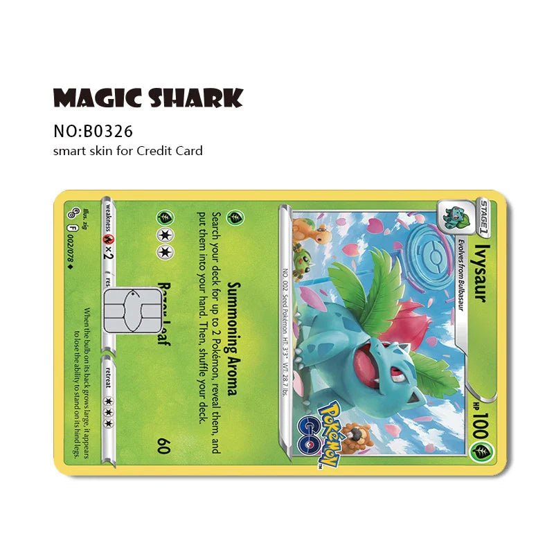 Pokemon Card Skin: Bulbasaur Pikachu Charmander Squirtle