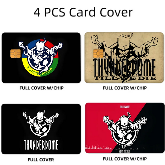 Cartoon Credit Card Stickers Set - Waterproof 4pcs