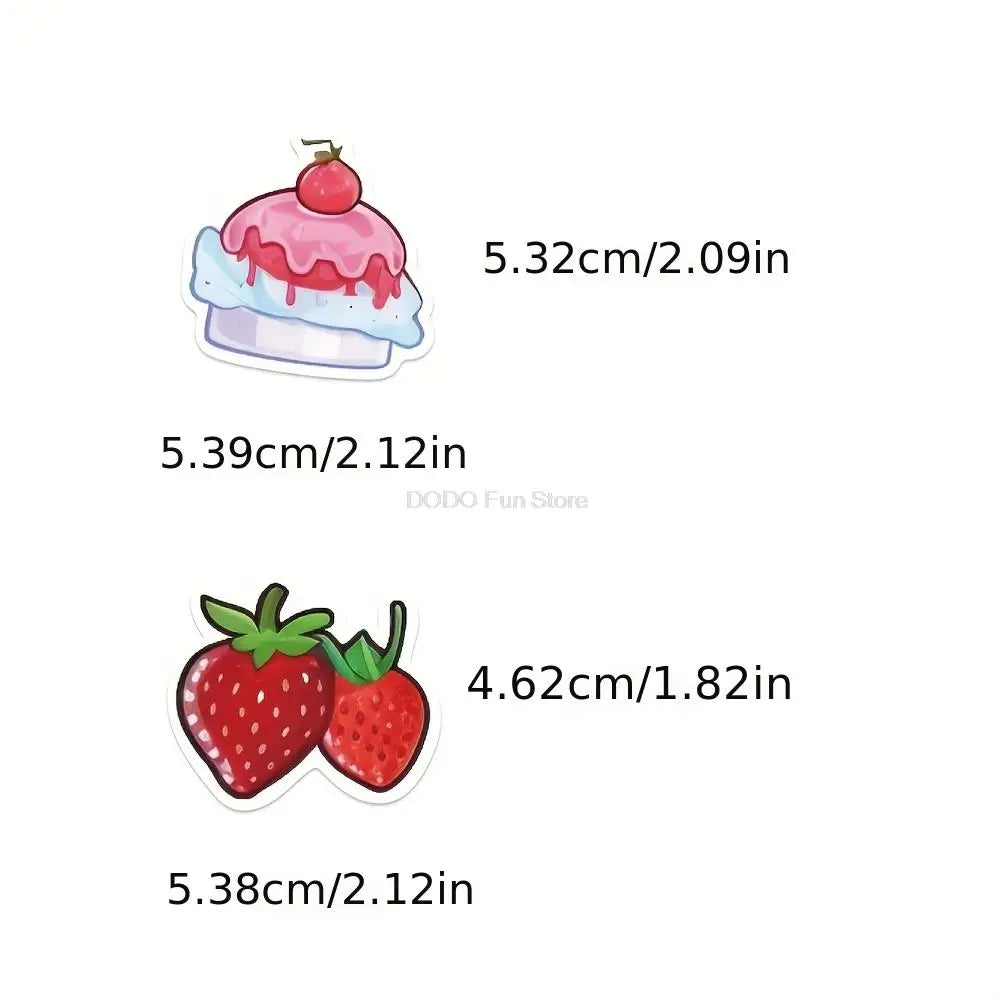 10/25/50PCS Ins Style Cute Pink Cake Desserts Stickers Decals Decoration Phone Cup Notebook Suitcase Laptop Fridge Gift Sticker