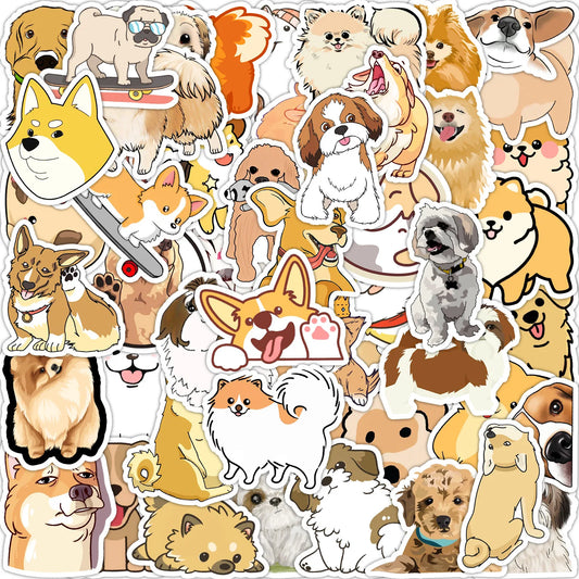 50Pcs Cute Animal Graffiti Stickers for Helmet, Wall, DIY Decor