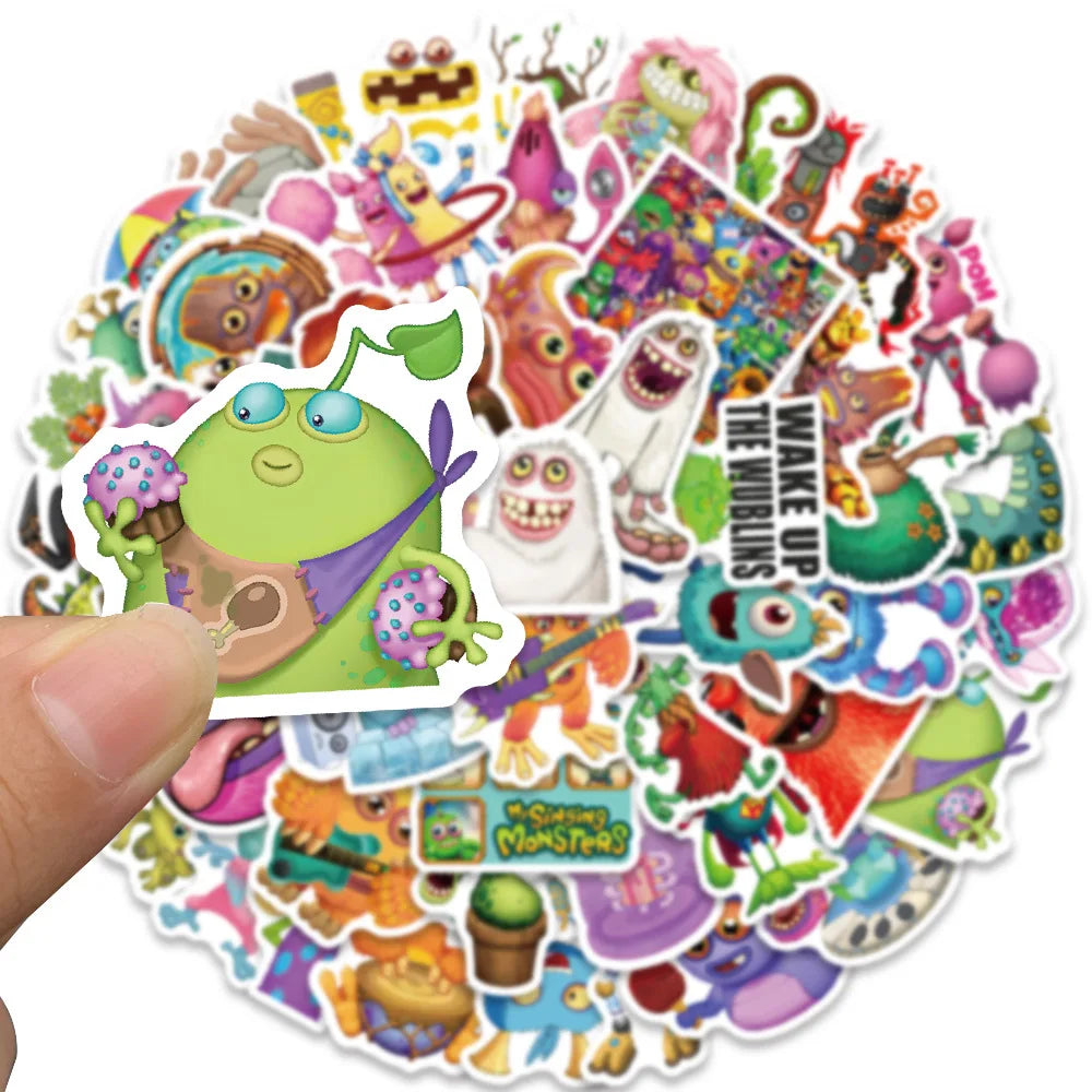 10/30/50PCS Game My Singing Monster Stickers Cartoon Decals Kids Toys Laptop Phone Luggage Skateboard Bike DIY Sticker Graffiti