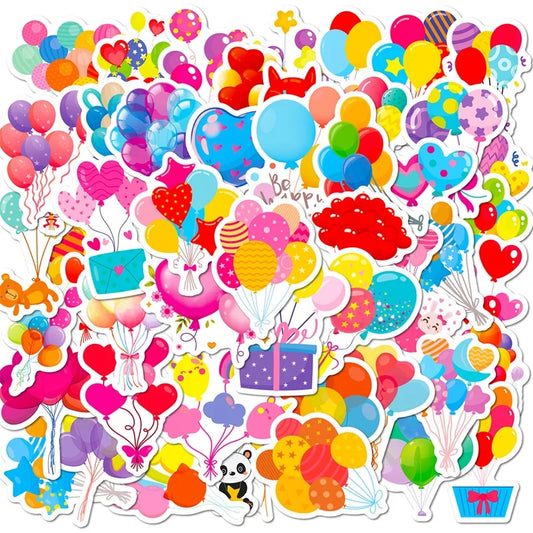 Cartoon Balloon Stickers 10/30/50PCS Kids Stationery