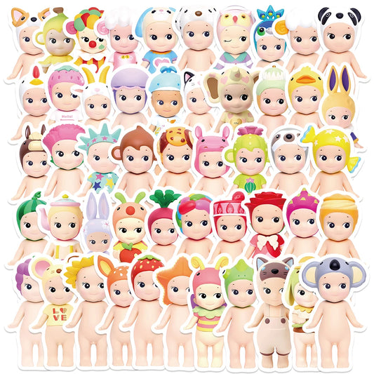 50PCS Sonny Angle Doll Stickers for Car, Laptop, Skateboard, Luggage - Waterproof DIY Toy Stickers