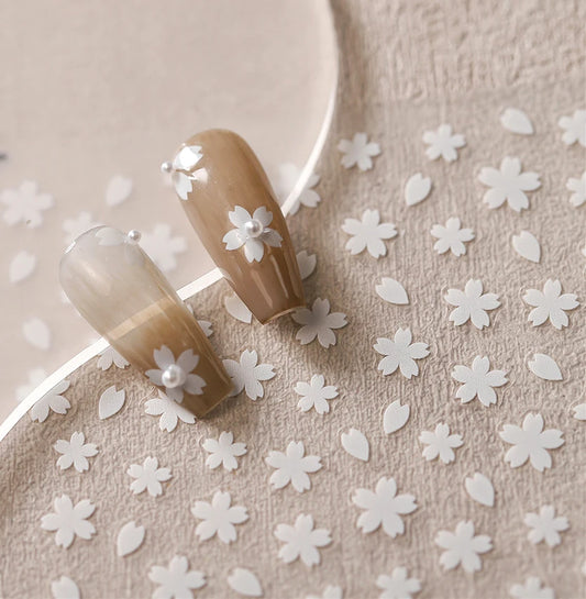 Cherry Blossom Nail Art Stickers Rhinestone Decals