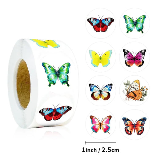 500 Butterfly Thank You Stickers for Scrapbooking