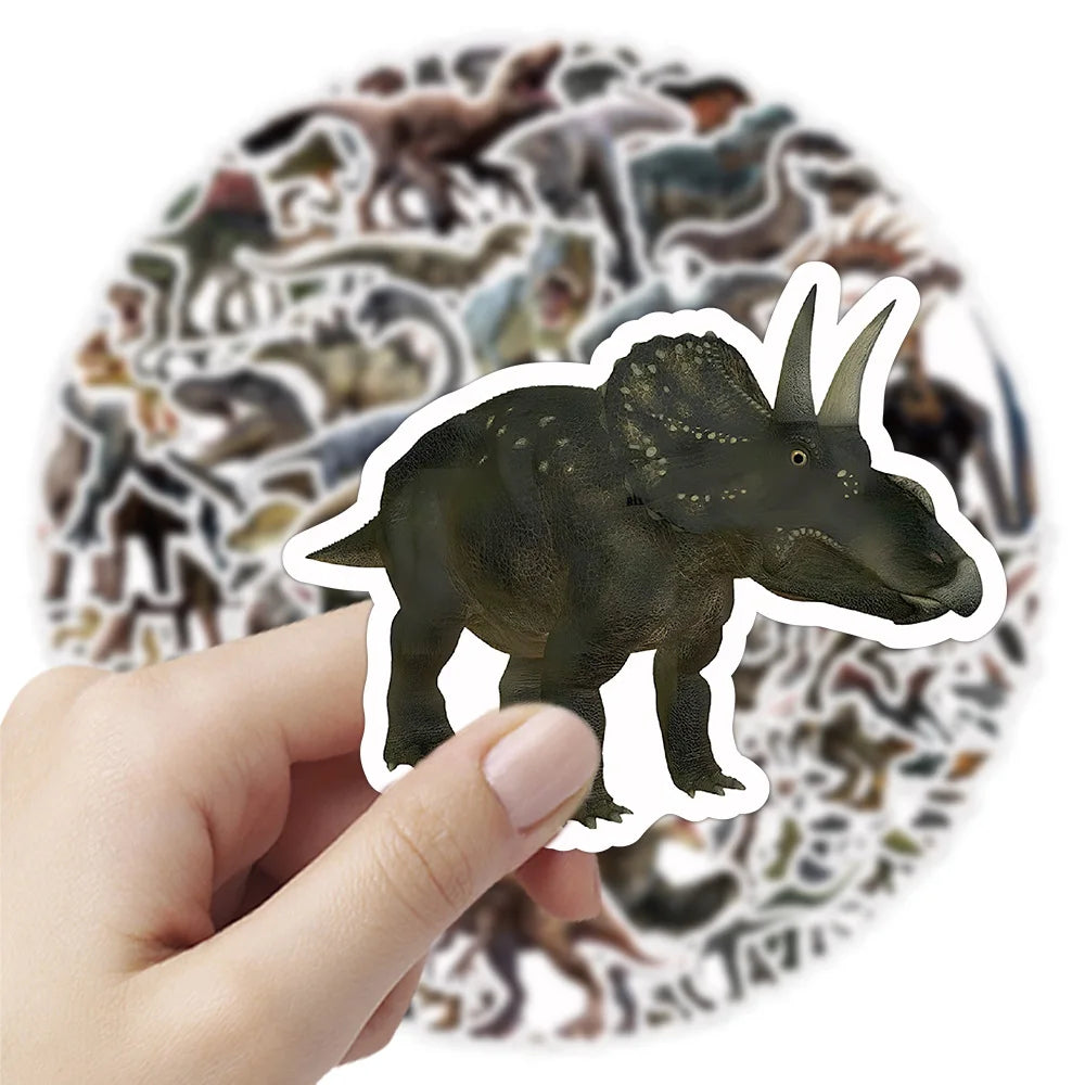 10/30/50/100PCS Jurassic Dinosaur Stickers Realistic Animals Decals DIY Notebook Skateboard Phone Laptop Bike Graffiti Kids Toys