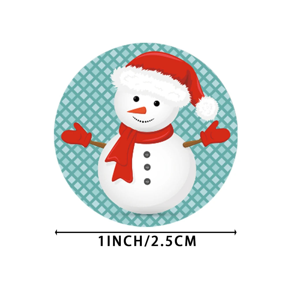 100-500pcs Christmas Stickers Thank You Sticker For Seal Label Scrapbooking Christmas Decoration Sticker Stationery Paper