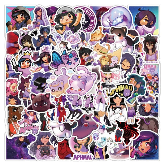 60pcs Aphronus Cartoon Sticker Pack for Luggage, Water Bottles, Phones, Laptops, Scooters, and More