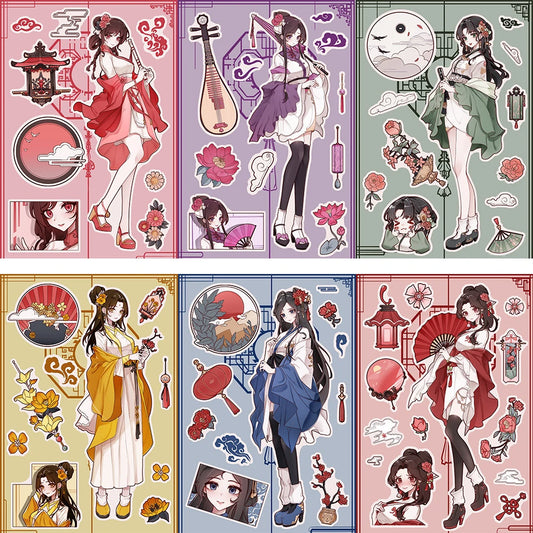 Anime Girl Puzzle Stickers Game for Kids - DIY Educational Toy