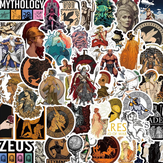 10/50PCS Vintage Greek Mythology Aesthetics Stickers DIY Scrapbooking Skateboard Phone Notebook Luggage Laptop Fridge Sticker
