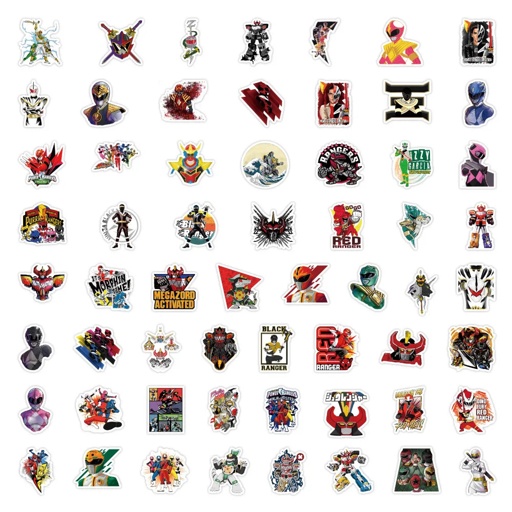 60pcs Power Rangers Sticker Pack