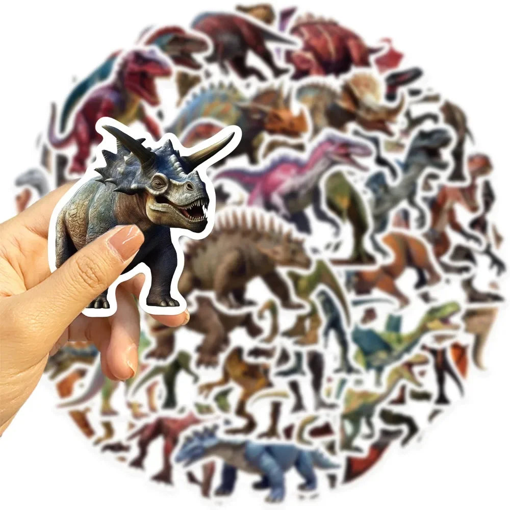 10/50Pcs Dinosaur Stickers Kids Toy Gift DIY Laptop Phone Suitcase Notebook Ancient Animal Sticker Graffiti Decals