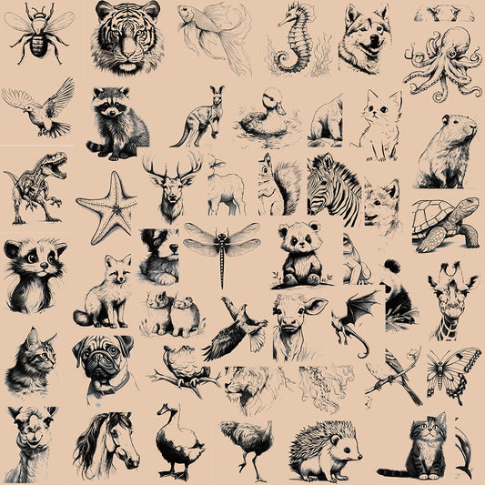 Vintage Cartoon Animal Stickers Waterproof Decals for Motorcycle Laptop Car Phone Bike Kids Toys