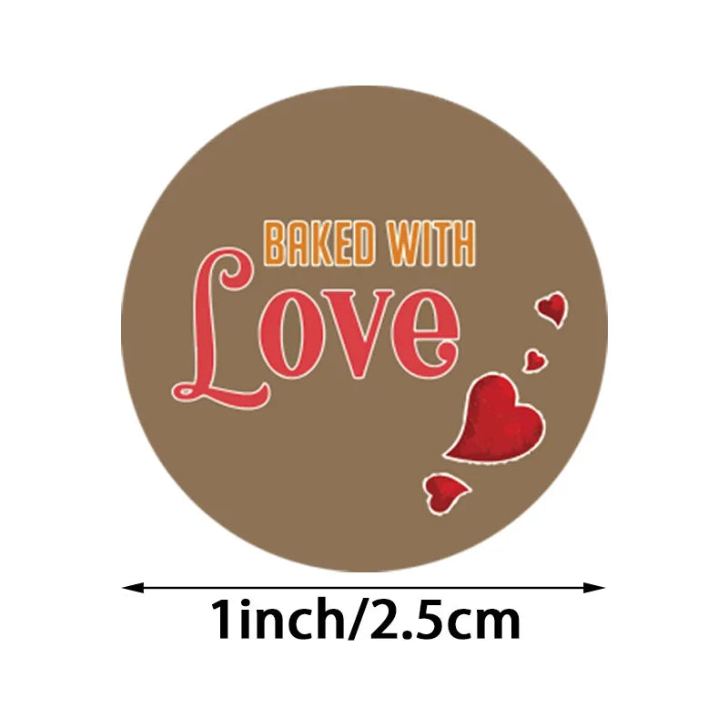 100-500 Pcs Wedding Stickers Handmade Love Stickers Baking Thank You Label Gift Sealing Stickers Stationery Stickers