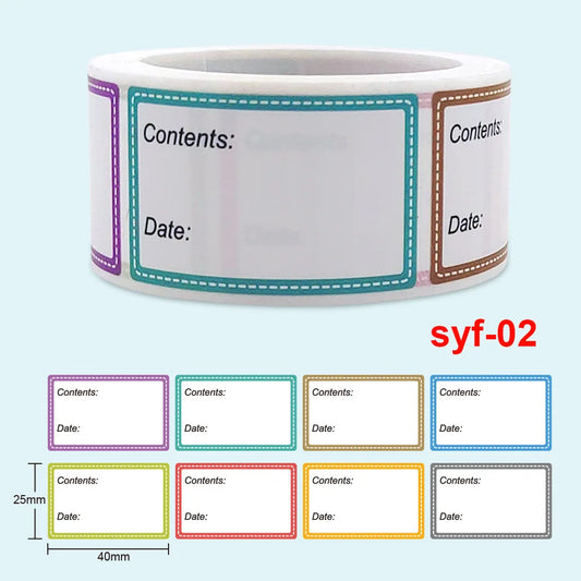 Self-Adhesive Food Storage Labels for Kitchen & Office
