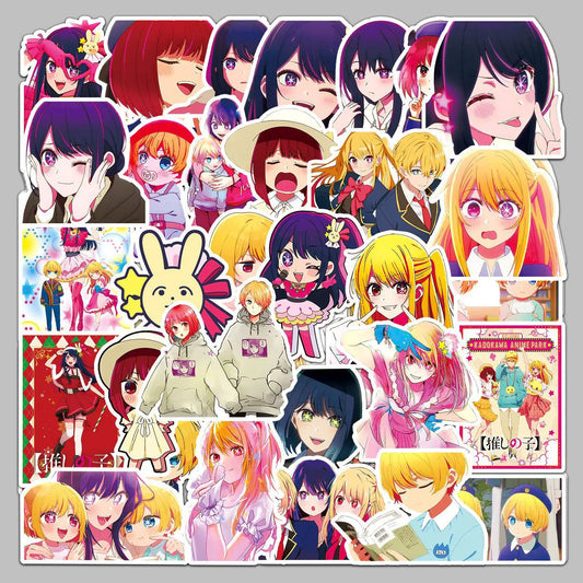50Pcs OSHI NO KO Anime Stickers for Helmet, Desktop, Wall Decoration