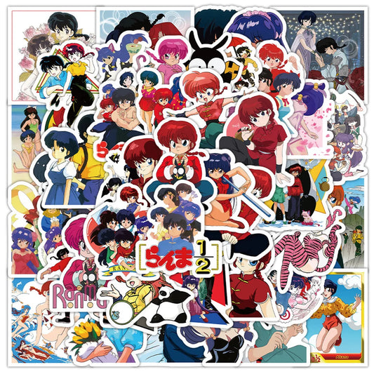 Anime Ranma 1/2 Stickers Set - Waterproof Decals for Skateboard, Laptop, Motorcycle, Phone, Kids Toys