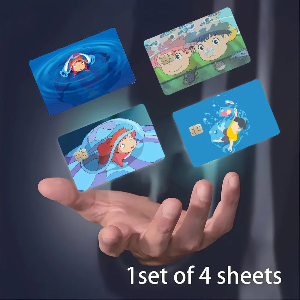 P-Ponyo Matte Card Skin Sticker for Credit/Debit Cards