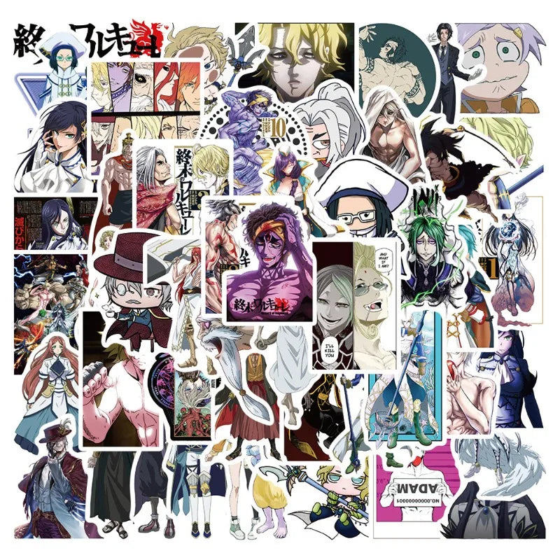 50pcs Record of Ragnarok Sticker Pack for Luggage, Water Bottles, Phones, Laptops, Scooters, Refrigerators
