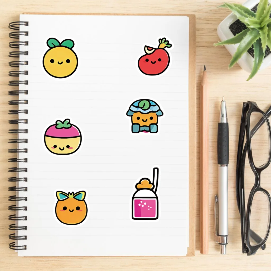 10/50/100PCS Cartoon Sketch Food Graffiti Sticker DIY Bbook Phone Stationery Helmet Skateboard Guitar Laptop Suitcase Kids Gift