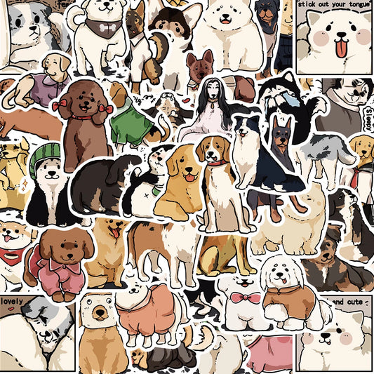 Cute Dog Cartoon Stickers for Kids - Laptop, Phone, Suitcase, Scrapbook, Car Decoration (10/30/50pcs)